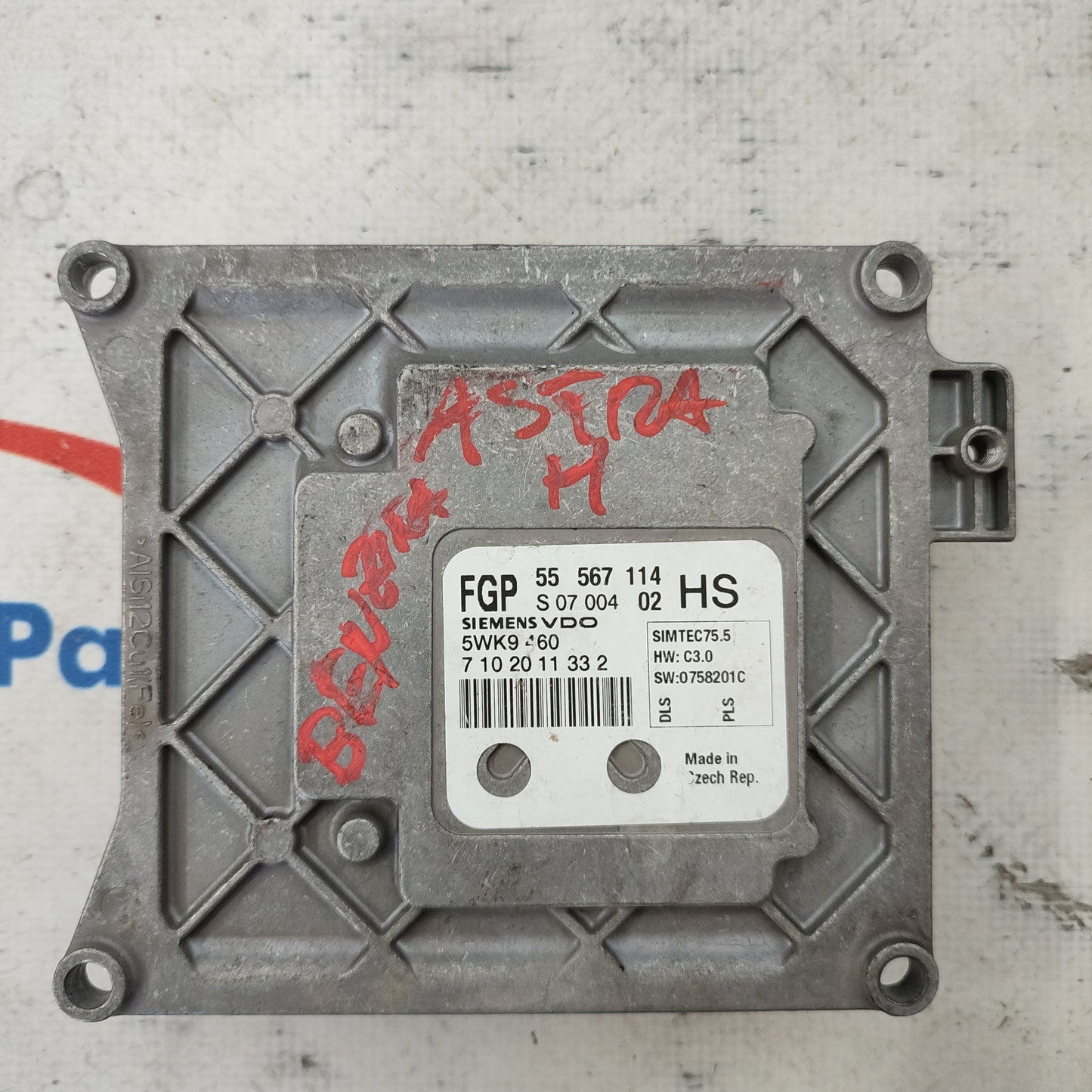 Zündanlage Opel Astra H 1.6b 85kW 2008 Teilenummer 55567114 ecoAG1081