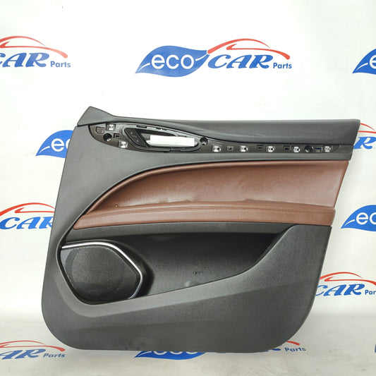 Pannello interno anteriore dx in pelle marrone Alfa Romeo Stelvio ecoAG1132