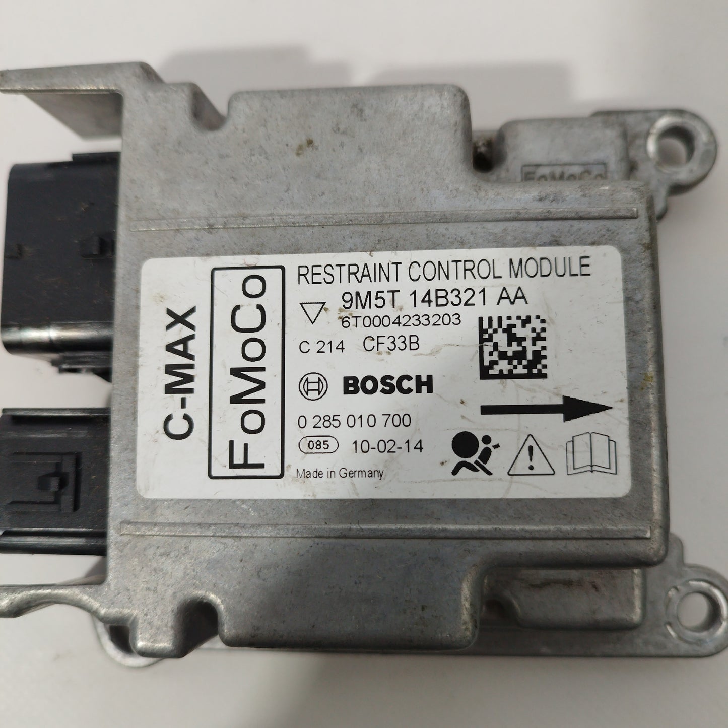 Centralina airbag Ford C-Max 2009 codice Bosch 0285010700/Ford 9m5t14b321aa ecoAC2938